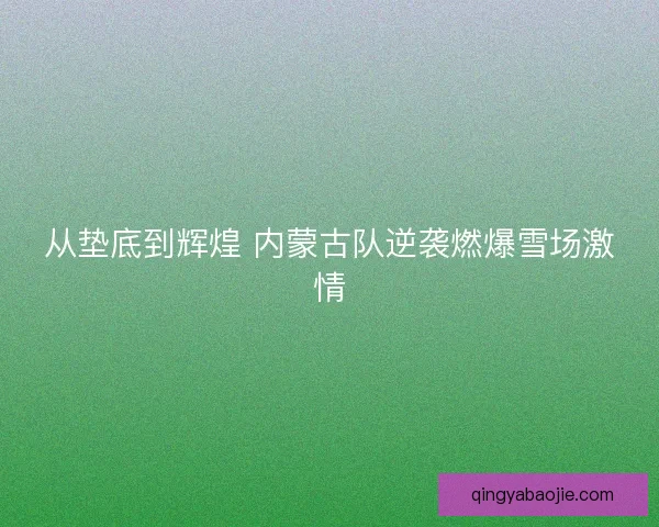 从垫底到辉煌 内蒙古队逆袭燃爆雪场激情